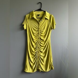 Wild Fable Green Button Down Midi Dress Size Medium